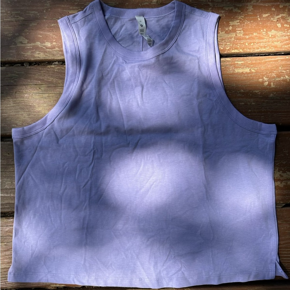 Lavender Sleeveless Crop Top